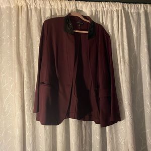 Size 22 Lane Bryant blazer. Burgundy. Matches blouses available. Worn once.